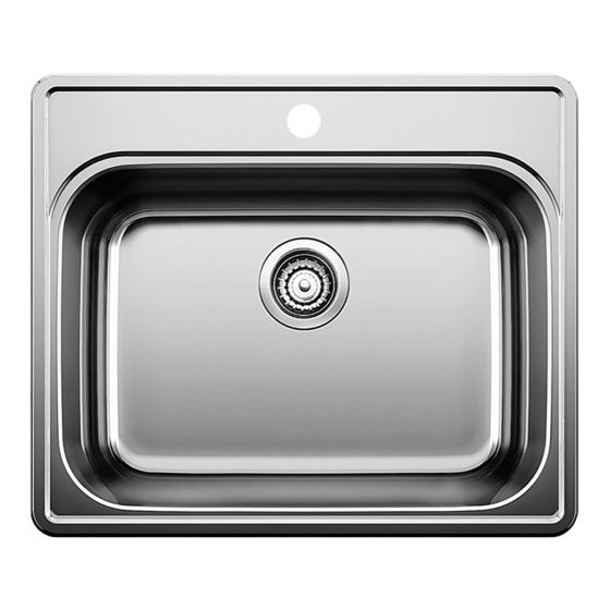 Kitchen Sink - 1 Bowl - 1 Hole - Stainless Steel - 25" x 21" x 8"