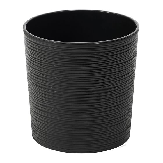 Pot à fleurs rond Malwa, 8", noir