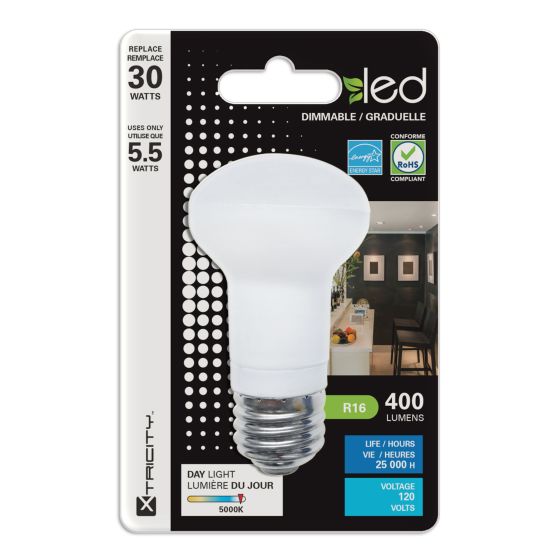 Ampoule DEL, R16, lumière du jour, 5,5 W