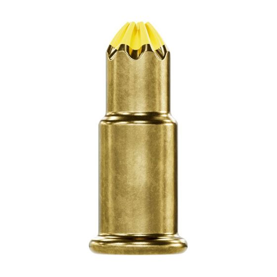 Cartouche calibre .22, jaune, 100/pqt