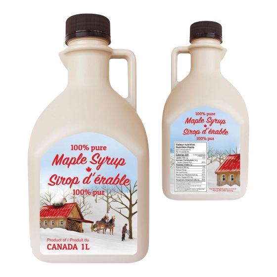 Plastib Maple Syrup Jug, Square Shaped - 1 L