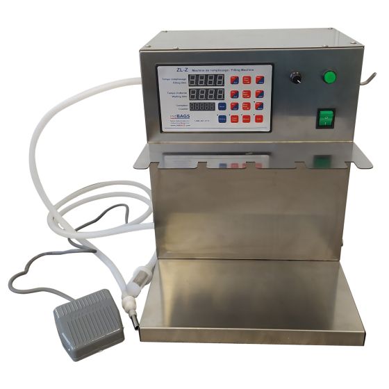 Automatic filling machine into flexible pouches