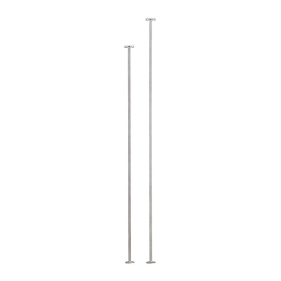 Barreaux d'escalier, 1/2" x 36-40", 2/pqt, argent