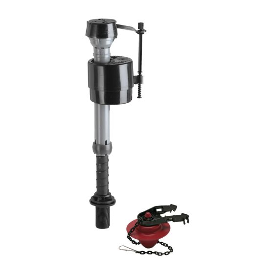 Kit de réparation de toilettes, robinet de remplissage et clapet, 2PO