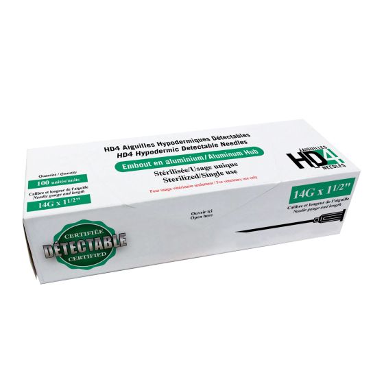 Hypodermic detectable needle