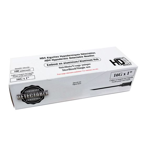 Hypodermic detectable needle
