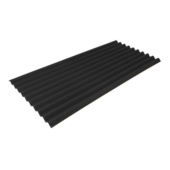 Feuilles de toiture ondulées Ondura, Premium9, 34,5" x 79", noir