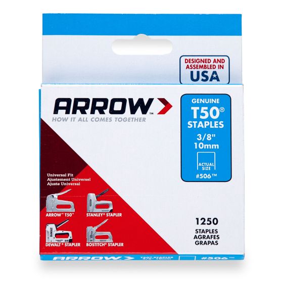 Staples T50 - 3/8" - 1250/Pkg