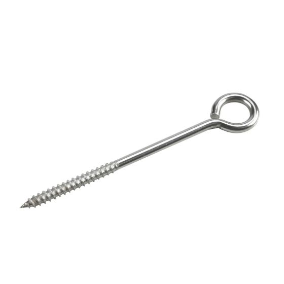 Wood eyelet - Stainless - 1/4" x 5"