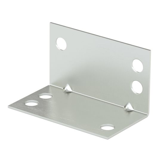 Équerre de coin large, zinc, 0.0359" x 1 3/4" x 1", 50/pqt