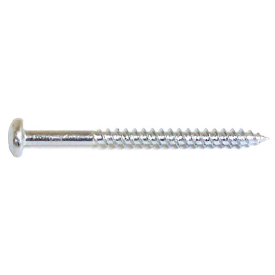 Zinc-Plated Wood Screws - Pan Head - #8 x 2" - 100/Pkg
