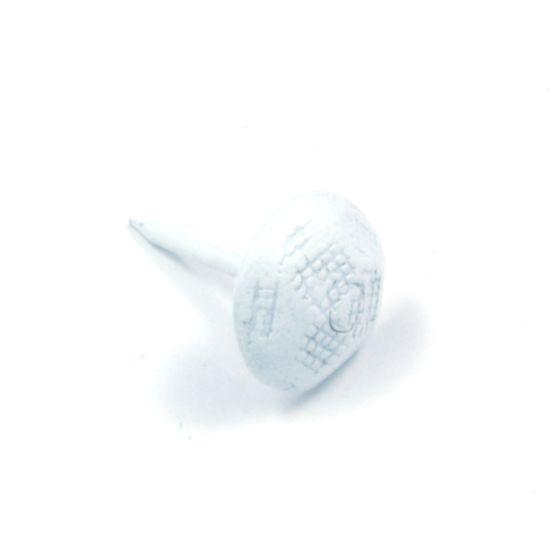 Clou à meuble, blanc, 1/2", 40/pqt