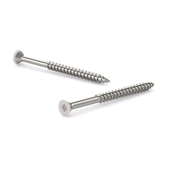 Wood Screws - Flat Colored Head - Zinc - #8 x 2" - 100/Pkg