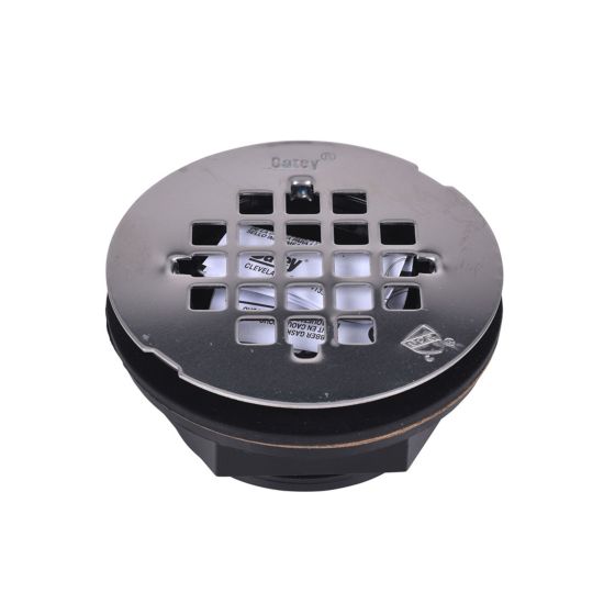 Drain douche ABS, grille acier inoxydable, 2"