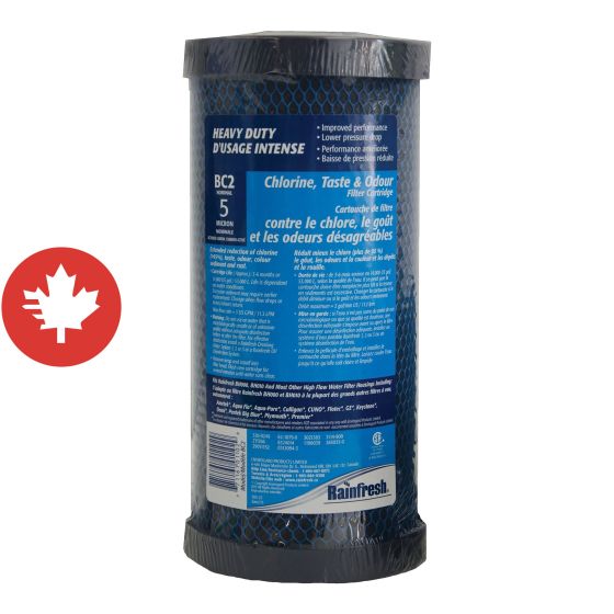 Cartouche au charbon pour filtre à eau à grand débit