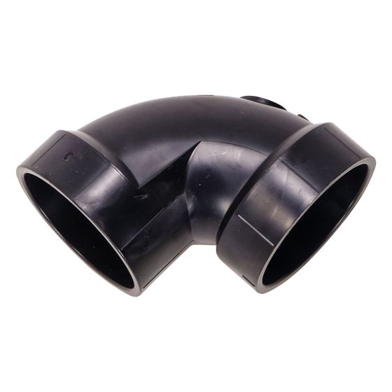 ABS DWV 90° Elbow - 2" - Hub - Black