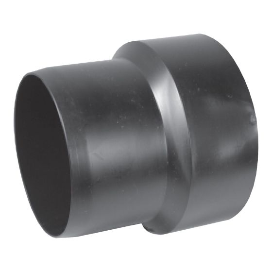 Raccord réducteur en ABS DWV, 4" x 3", fem. x mâle, noir