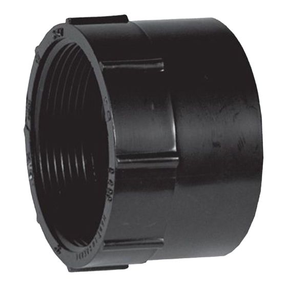 Adaptateur femelle en ABS DWV, 3", fem. x fem. fileté, noir