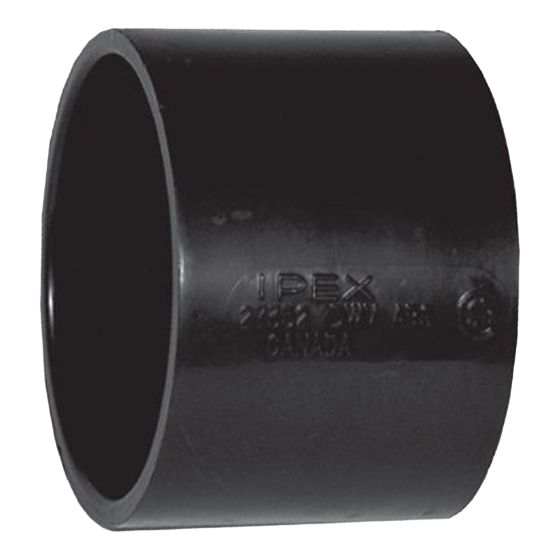 Manchon en ABS DWV, 2", femelle, noir