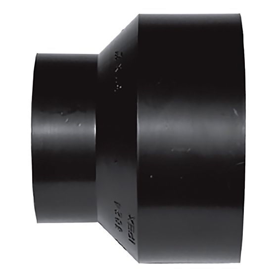 Manchon d'augmentation en ABS DWV, 4" x 1 1/2", femelle, noir