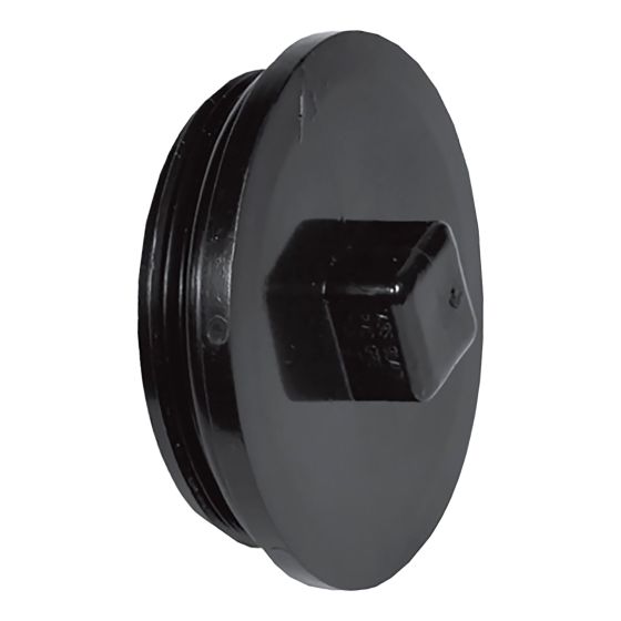 Bouchon de nettoyage en ABS DWV, 2", mâle fileté, noir