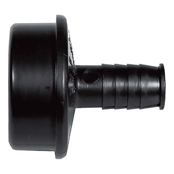 Adaptateur pour lave-vaisselle en ABS DWV, 1 1/2" x 1/2" , mâle x embout annelé, noir