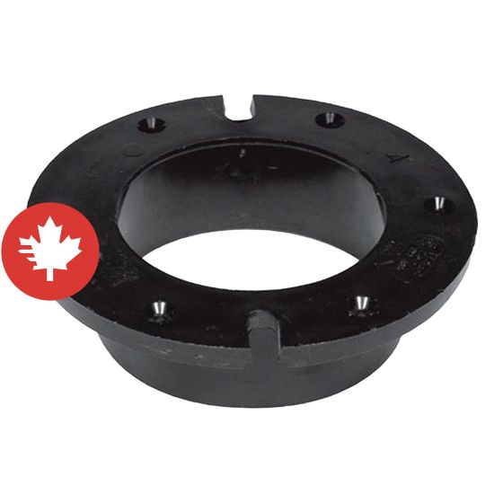 Bride de renvoi en ABS DWV, 4" x 4", femelle, noir