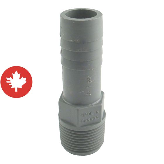 Adaptateur mâle de plastique, 3/4"