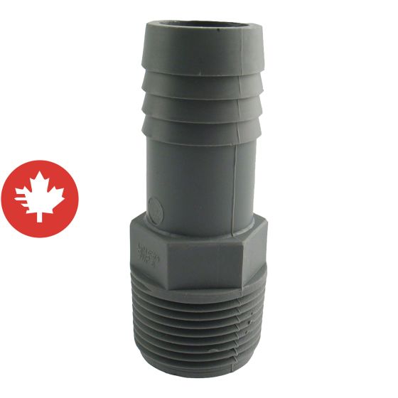 Adaptateur mâle de plastique, 1"