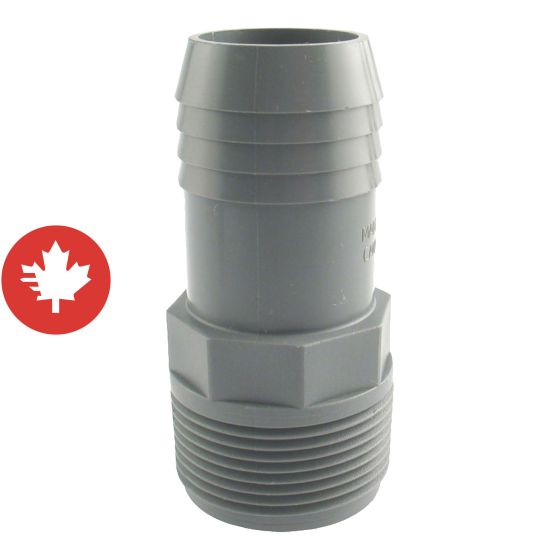 Adaptateur mâle de plastique, 1 1/4"