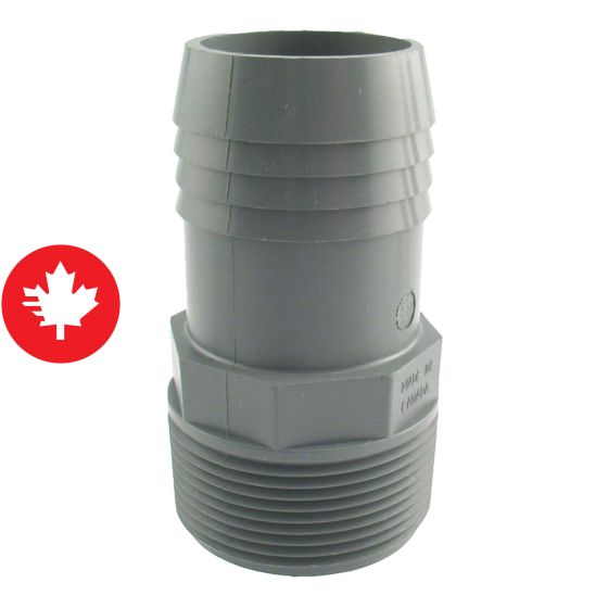Adaptateur mâle de plastique, 1 1/2"