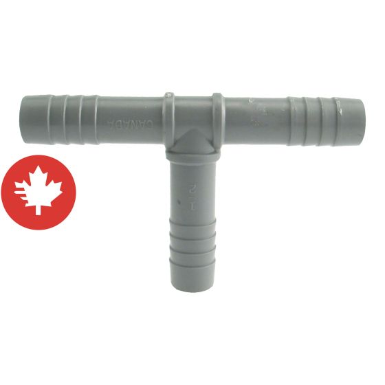 Adaptateur en "T" de plastique, 1/2"
