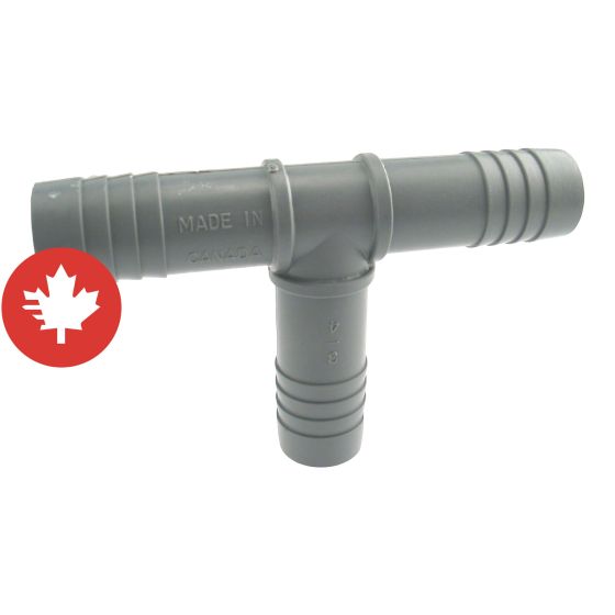 Adaptateur en "T" de plastique, 3/4"