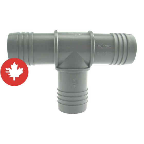 Adaptateur en "T" de plastique, 1 1/4"