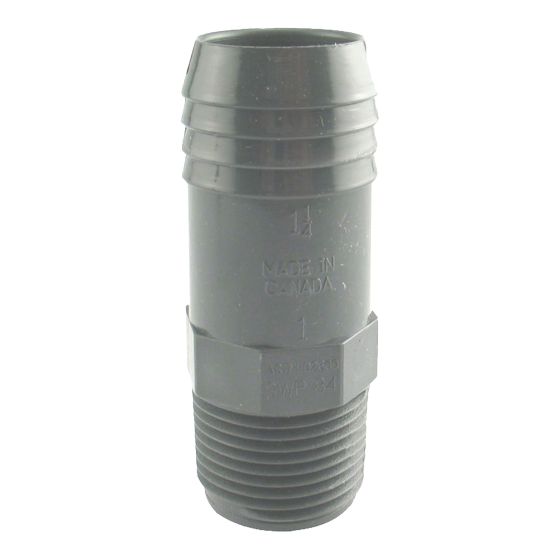 Adaptateur croissant mâle, 1/2" x 3/4", gris