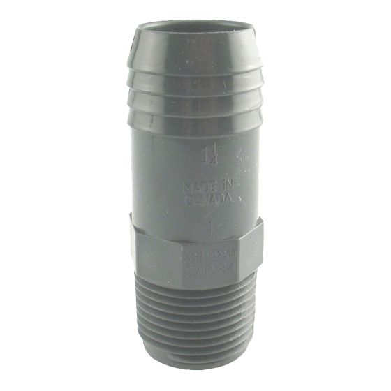 Adaptateur croissant mâle, 1/2" x 1", gris