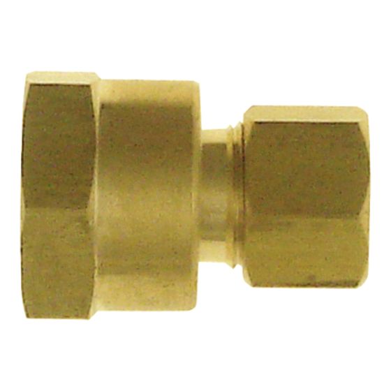 Union reduction en laiton 3/8 po tube x 1/2 po fpt