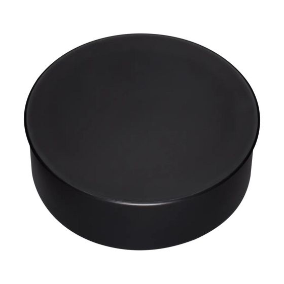 Bouchon rond, Grande extrémité non plissé, Noir mat, Cal. 24, 6"