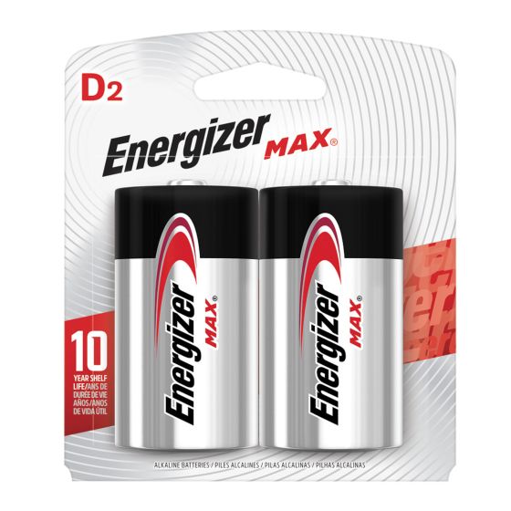 Piles Max Energizer, D, 2/pqt