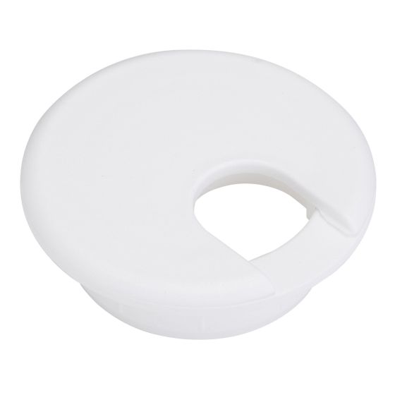 Passe-fils circulaire, blanc, 2 1/2" x 20 mm