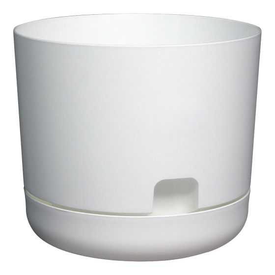 Jardinière Oasis à auto-arrosage, blanc, 8"