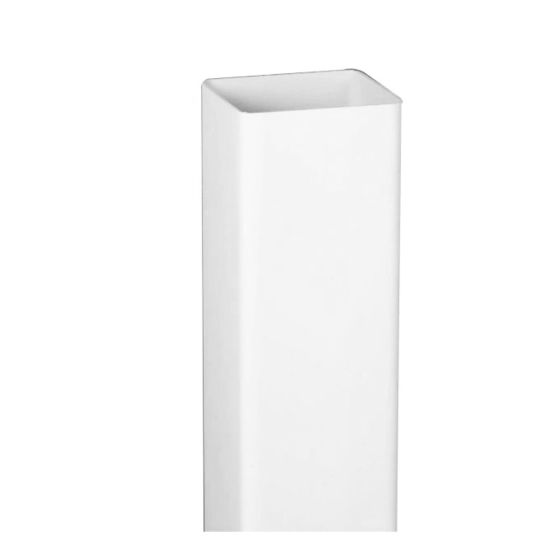 Tuyau carré de descente pour gouttière, vinyle, style contemporain, 10', blanc