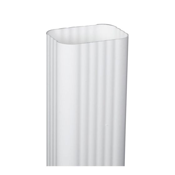 Tuyau de descente pour gouttière, vinyle, style traditionnel, 10', blanc