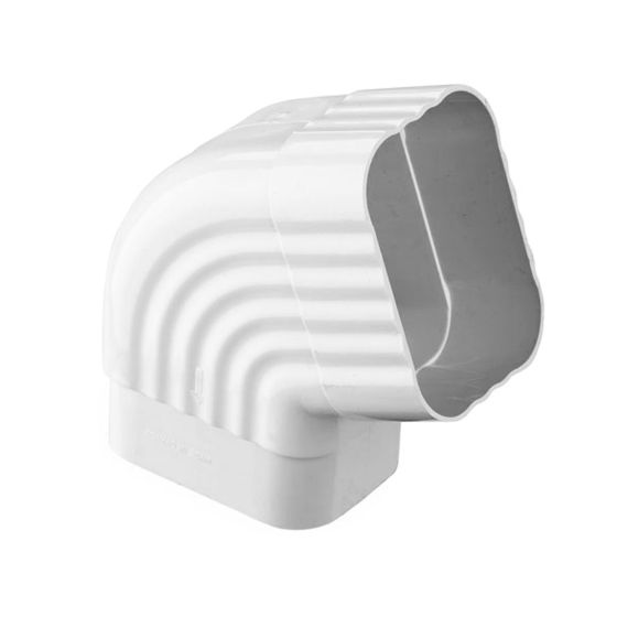 Coude "B" pour gouttière, vinyle, style traditionnel, blanc
