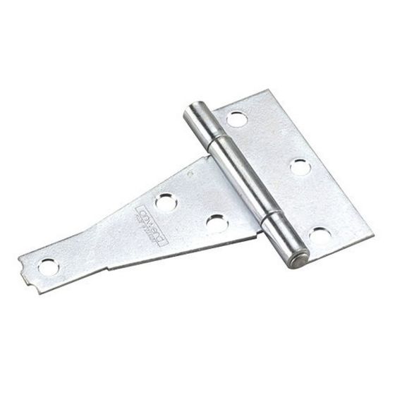 Penture en T, robuste, zinc, 4"