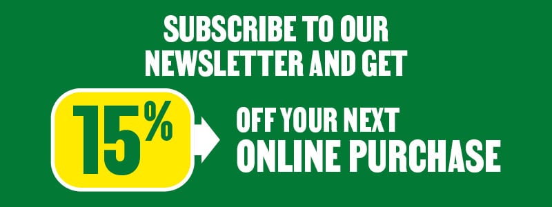 Subscribe to the newsletter and get 15% off your next online purchase