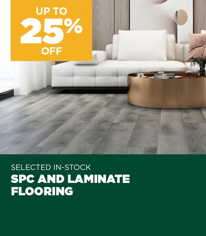Up to 25% off SPC and laminate flooring BMR