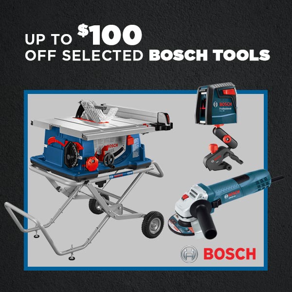 Up to $100 off selected bosch tools BMR