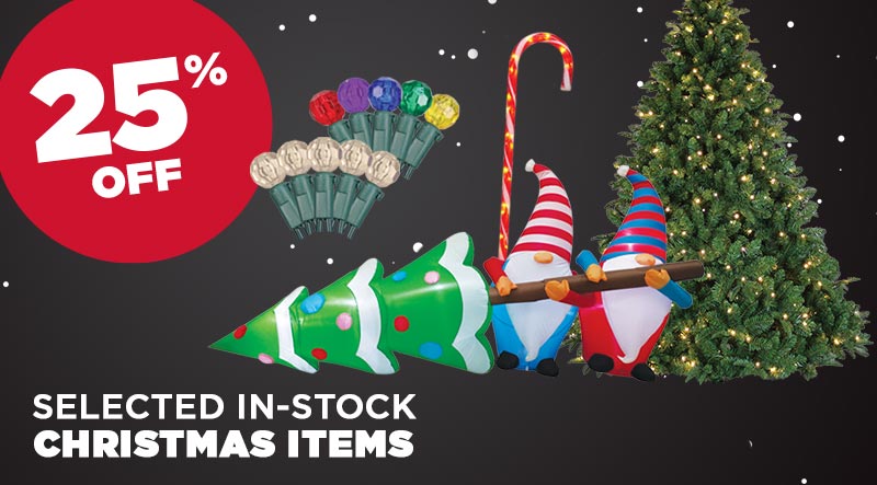 25% off christmas decorations BMR