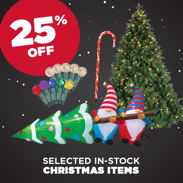 25% off christmas decorations BMR